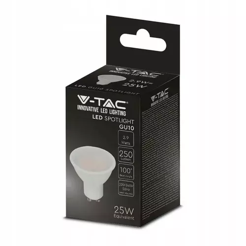 Żarówka LED 2,9W GU10 6500K 250lm V-TAC 2989 3