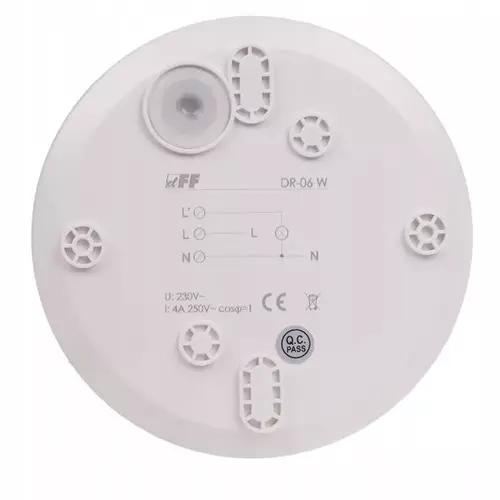 Czujnik ruchu 1600W 360st. podczerwień sufitowy biały | F&F | DR | DR-06W 4