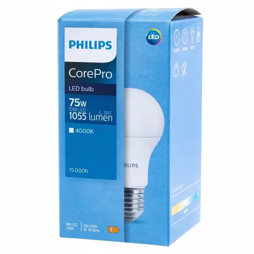 Żarówka LED CorePro neutralna A60 E27 10W =75W 4000K 1055lm Philips 2