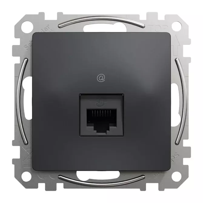 Gniazdo komputerowe RJ45 kat. 5e UTP czarny antracyt | SDD114451 1