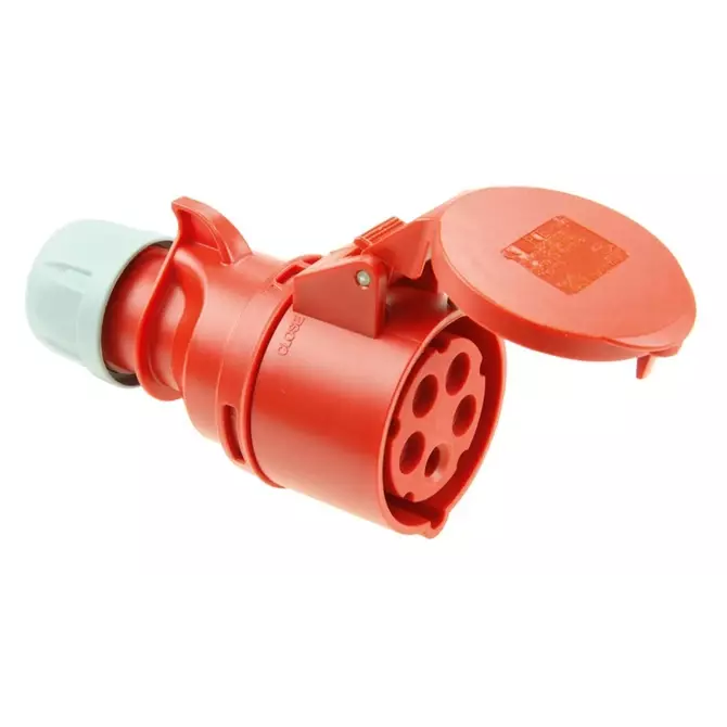 Gniazdo przenośne 16A 5P 400V czerwone IP44 | PCE | SHARK | 215-6 1