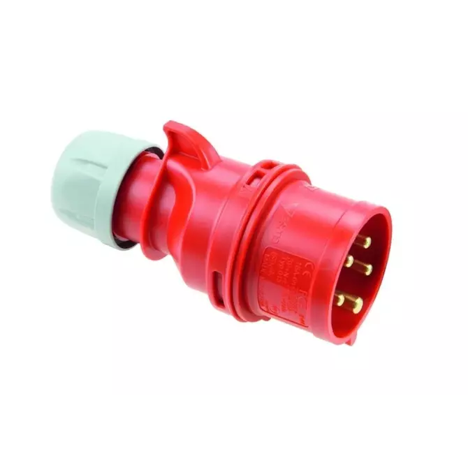 Wtyczka przenośna 16A 5P 400V czerwona IP44 | PCE | SHARK | 015-6 1