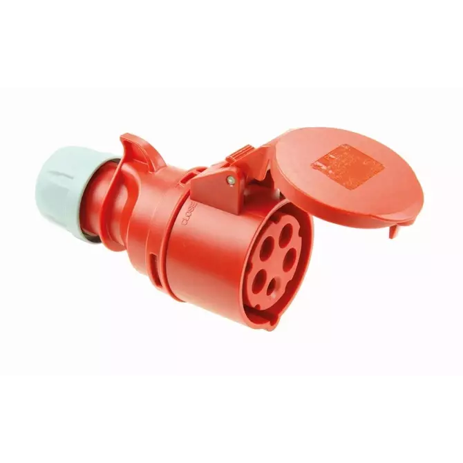 Gniazdo przenośne 32A 5P 400V czerwone IP44 | PCE | SHARK | 225-6 1