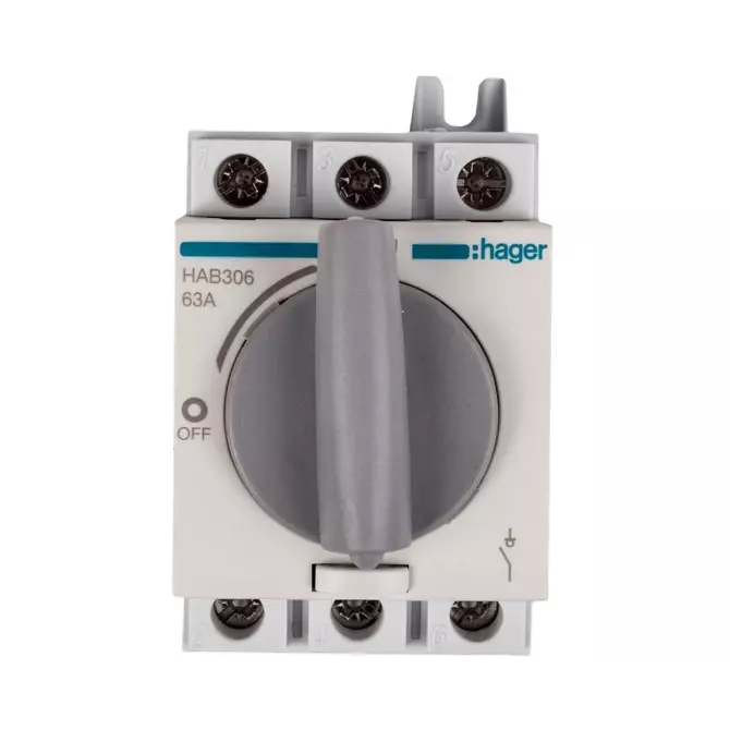 Rozłącznik izolacyjny 3P 63A | HAGER POLO | Rozłączniki H | HAB306 1