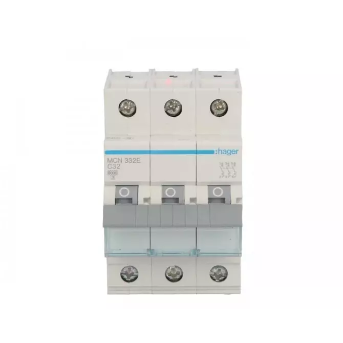Wyłącznik nadprądowy 3P C 32A 6kA AC | HAGER POLO | MCN332E 1