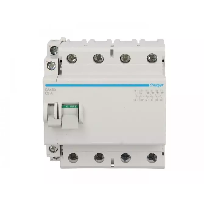 Rozłącznik modułowy 63A 4P | HAGER POLO | Rozłączniki SA | SA463 1