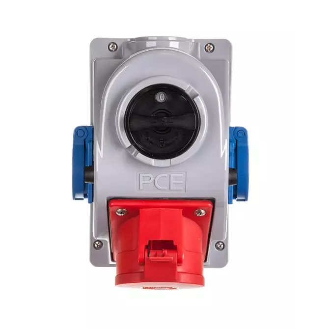 Gniazdo stałe z wyłącznikiem 0-1 32A 5P 400V + 2x2P+Z 230V IP44 | 96062542W 1