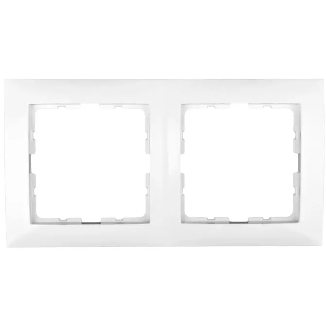 Ramka podwójna śnieżnobiała | HAGER POLO | Berker B.Kwadrat | 5310128989 1