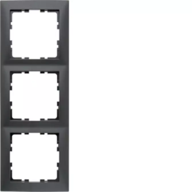 Ramka potrójna antracyt | HAGER POLO | Berker B.Kwadrat | 5310138996 1