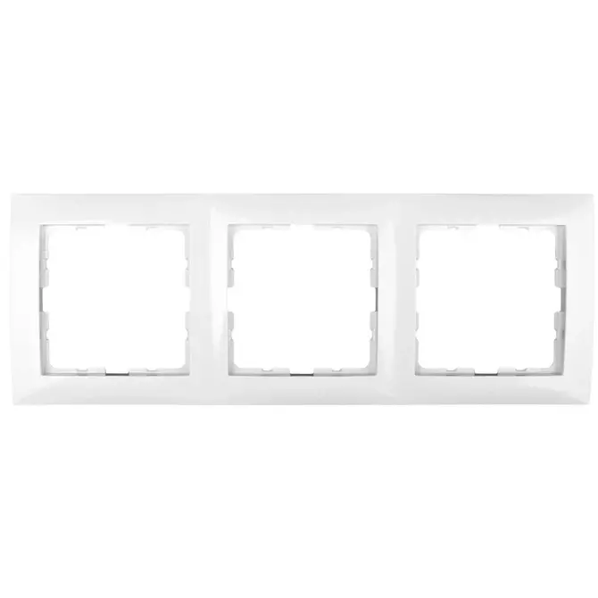 Ramka potrójna śnieżnobiała | HAGER POLO | Berker B.Kwadrat | 5310138989 1