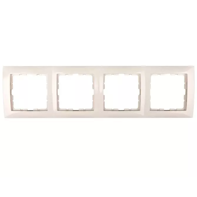 Ramka poczwórna kremowa | HAGER POLO | Berker B.Kwadrat | 5310148982 1