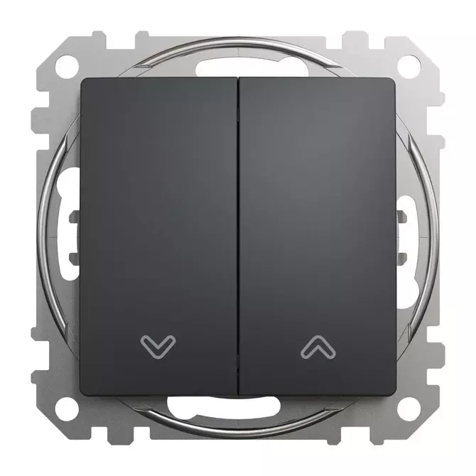 Przycisk żaluzjowy czarny antracyt | Schneider | SDD114114 1