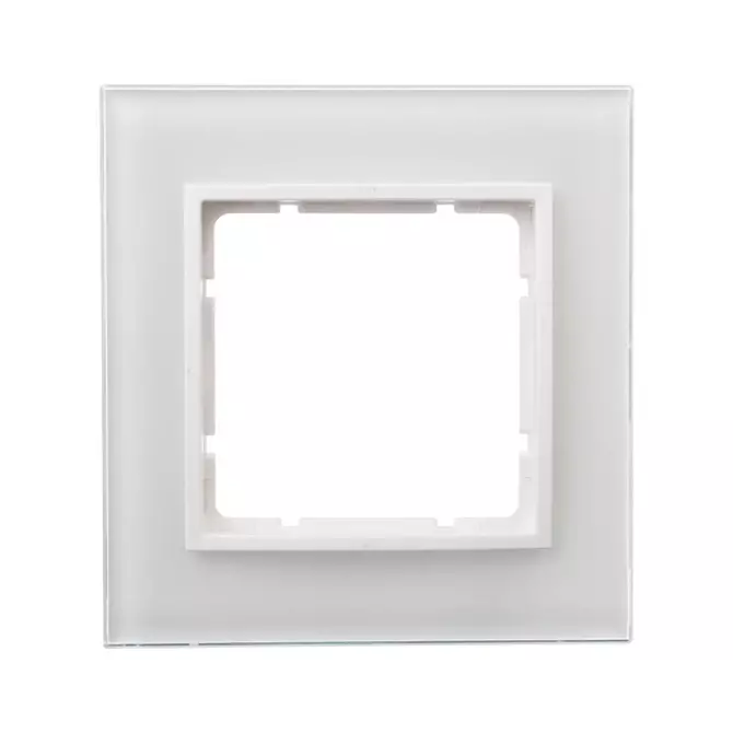 Ramka pojedyncza szklana śnieżnobiała | HAGER POLO | Berker B.7 | 10116909 1