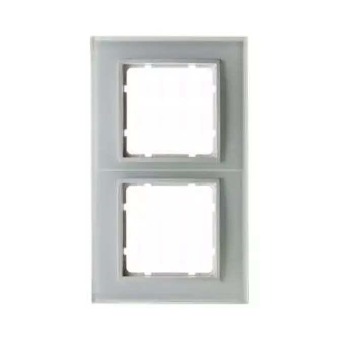 Berker B.7 Ramka 2-krotna szkło białe Hager 10126909 1