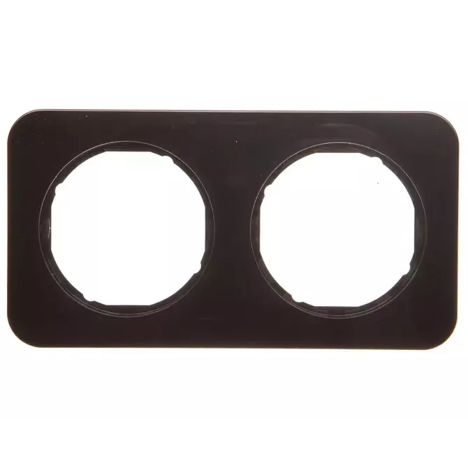 Ramka podwójna czarny połysk | HAGER POLO | Berker R.1 | 10122145 1