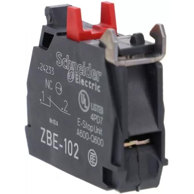 Styk pomocniczy 1NC montaż czołowy | Schneider | Harmony XB4 | ZBE102 1