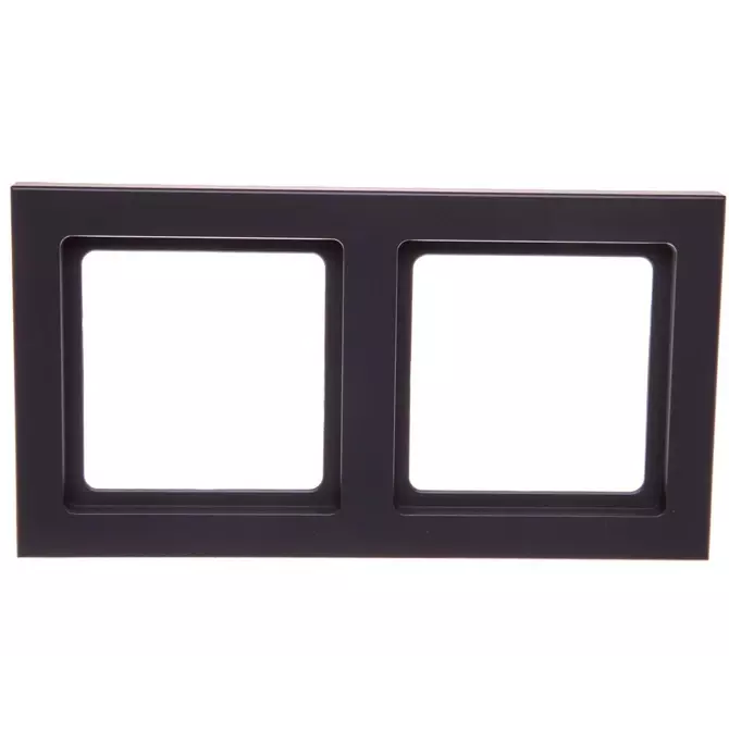 Ramka podwójna uniwersalna antracyt/ aksamit | HAGER POLO | 10126096 1
