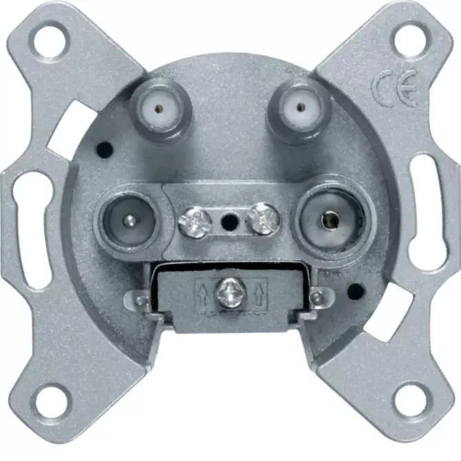 Gniazdo antenowe 4-wyjściowe nieprzelotowe mechanizm | HAGER POLO | 459410 1