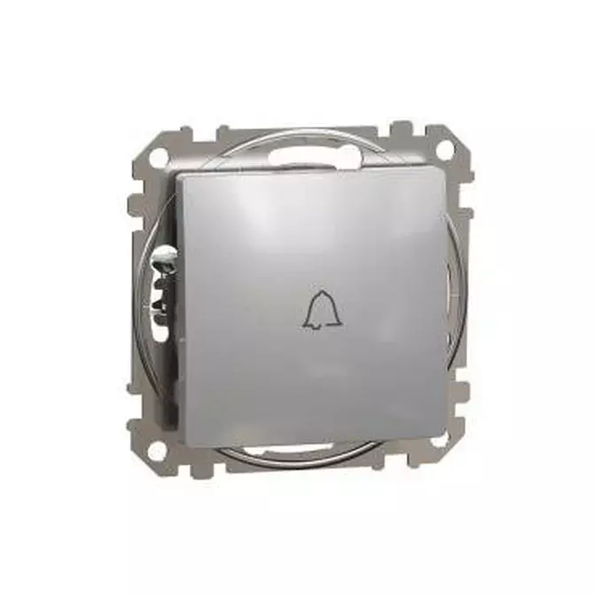 Przycisk "dzwonek" srebrny IP20 Sedna Design Schneider Electric SDD113131 1