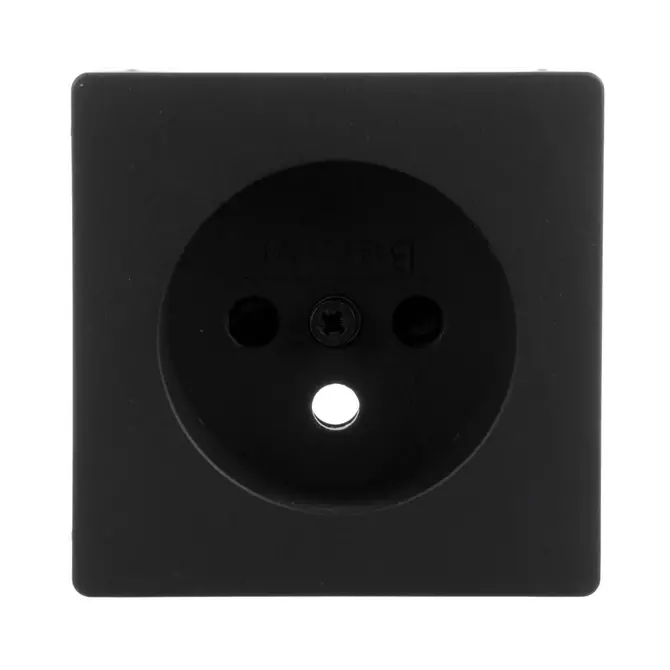 Q.7 Płytka czołowa gniazda z/u antracyt aksamit | HAGER POLO | 3965766086 1