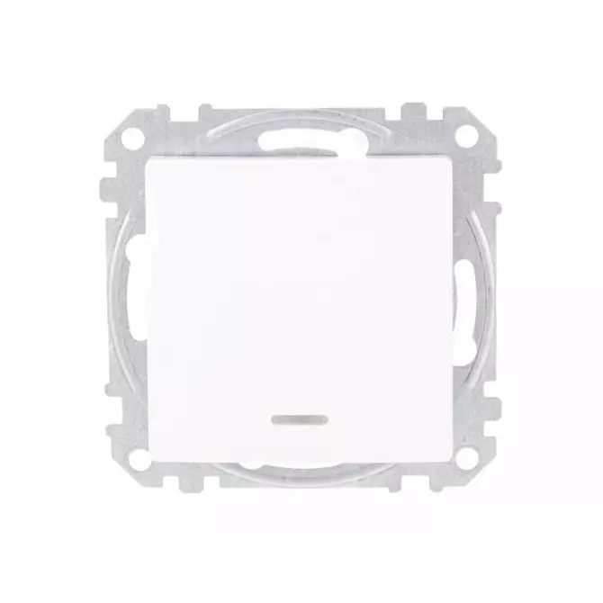 Przycisk 1-biegunowy z podświetleniem biały | Schneider | SDD111111L 1