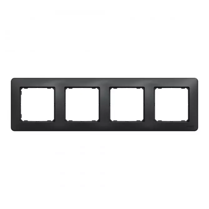 Ramka 4-krotna czarny antracyt | Schneider | SDD314804 1
