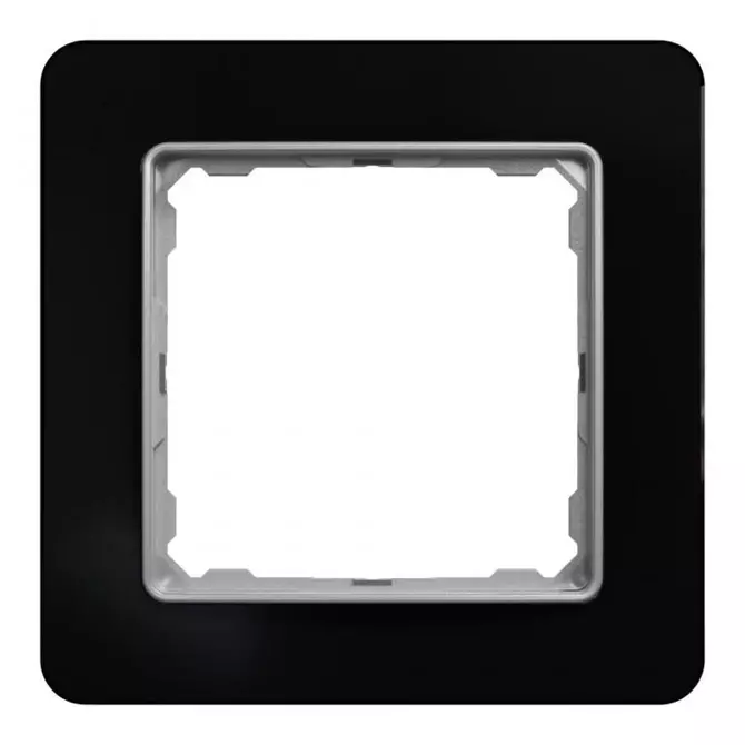 Ramka 1-krotna szkło czarne efekt szkła | Schneider | SDD361801 1