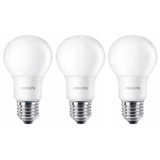 Zestaw 3x żarówka LED biała ciepła E27 8W =60W 2700K 806lm Philips 1