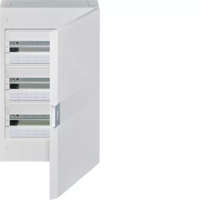 Vega Rozdzielnica natynkowa 3x18M IP40, drzwi białe | HAGER POLO | VB318PB 1