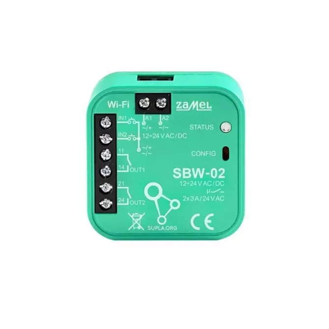 Sterownik Bramowy WIFI 2-kanałowy TYP SBW-02 | ZAMEL | SUPLA | SPL10000019 1