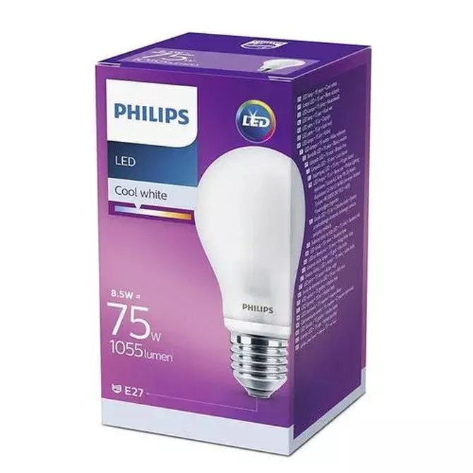 Żarówka LED E27 4000K 8,5W = 75W CW A60 FR ND 1CT/10 Philips 929002025831 1