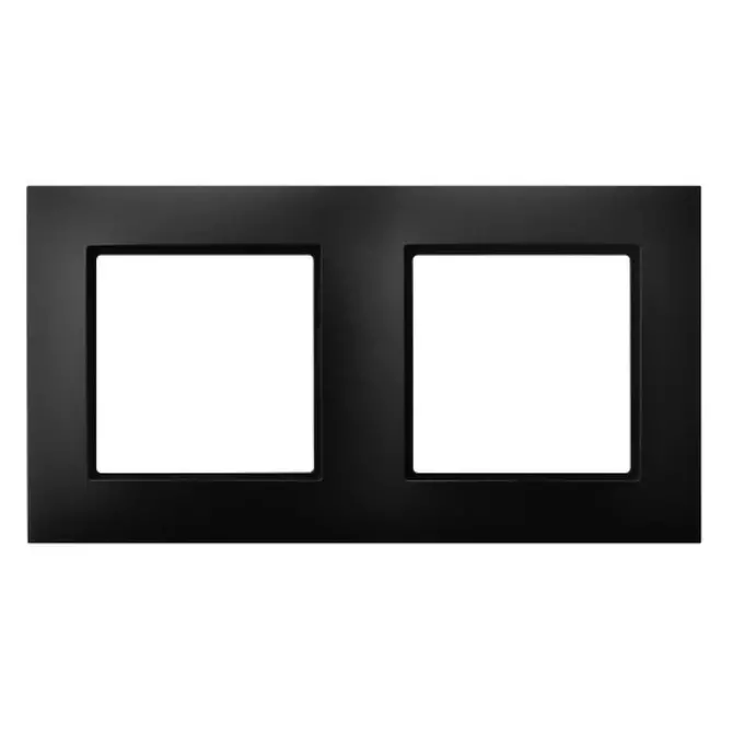 Ramka podwójna czarny metalik | OSPEL | ARIA | R-2U/33 1