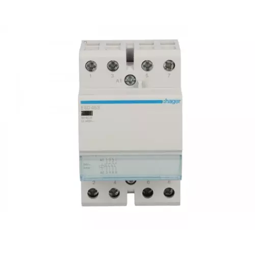 Stycznik modułowy 63A 4Z 0R | HAGER POLO | Styczniki ESD | ESD463 24V AC 1