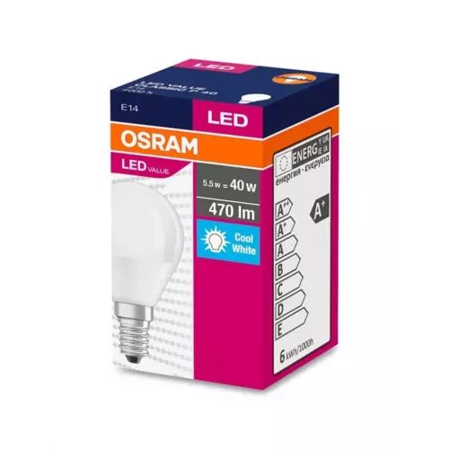Żarówka LED VALUE CLASSIC P 40 E14 4,9W 470lm 4000K 840 FR | 4058075147911 1