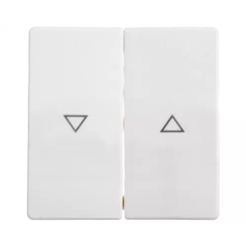 Klawisz 2-krotny z nadrukiem symbolu strzałka biały aksamit | 16256089 1