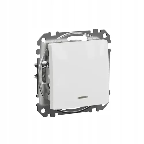 Łącznik 1-biegunowy z podświetleniem biały IP20 Sedna Schneider SDD111101L 1