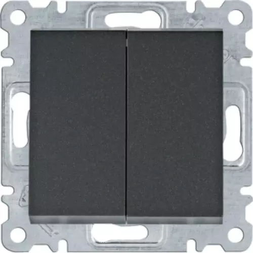 Łącznik schodowy podwójny czarny | HAGER POLO | Lumina | WL0053 1