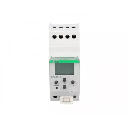 Zegar sterujący cyfrowy 16A tygodniowy jednokanałowy NFC 24-/DC | PCZ-521 1