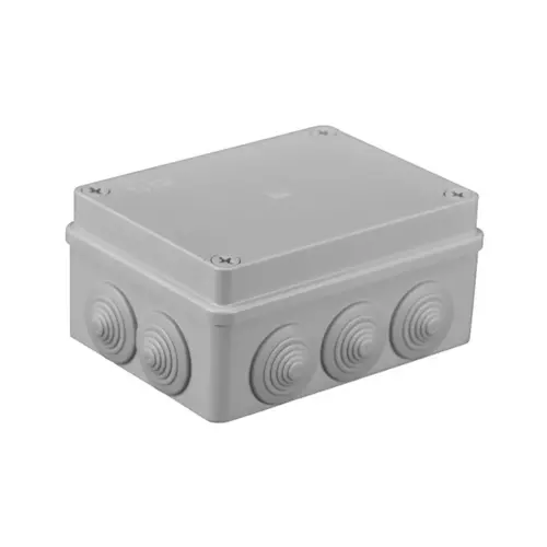 Puszka n/t hermetyczna 120x80x50 6 dławików IP55 szara | PAWBOL | S-BOX 206 1