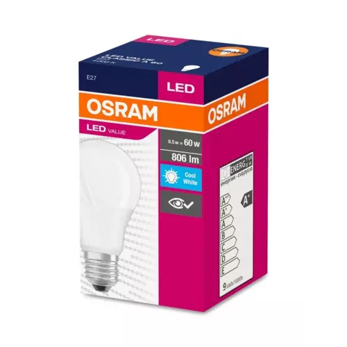 Żarówka LED VALUE CLASSIC A 60 E27 8,5W 806lm 4000K 840 FR | 4052899973381 1