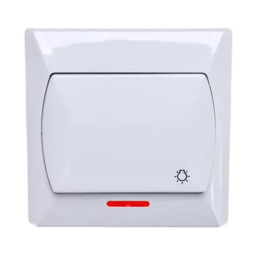 Przycisk /światło/ z podświetleniem biały | OSPEL | AKCENT | ŁP-5AS/00 1