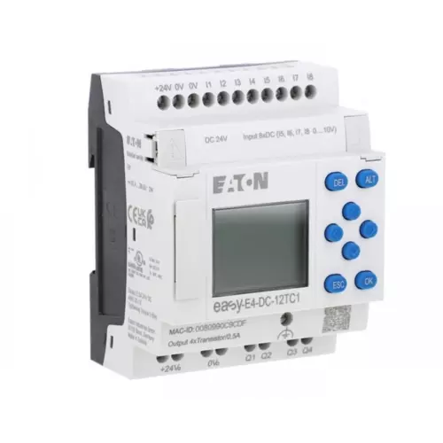 Przekaźnik programowalny 24VDC 8DI 4DO-T EASY-E4-DC-12TC1 | EATON | 197213 1