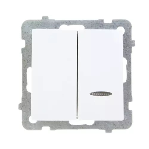 Łącznik świecznikowy z podświetleniem biały | OSPEL | AS | ŁP-2GS/m/00 1