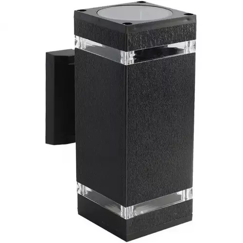 Lampa elewacyjna kinkiet dwukierunkowy ogrodowy kwadrat 2xE27 IP44 | 93574 1