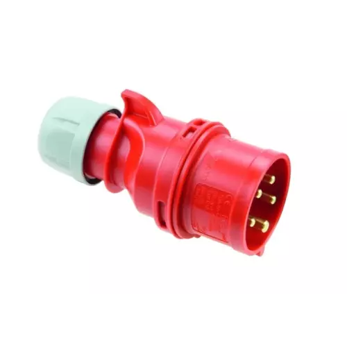 Wtyczka przenośna 16A 5P 400V czerwona IP44 | PCE | SHARK | 015-6 1