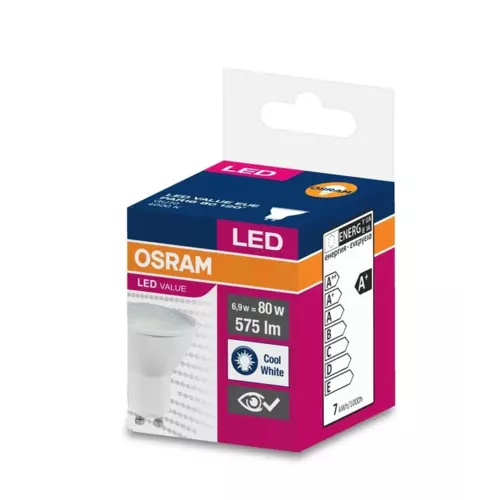 Żarówka LED VALUE PAR16 50 GU10 6,9W 575lm 4000K 840 120st. | 4058075198883 1