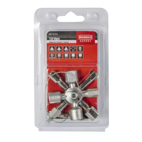 KLUCZ DO SZAFY SERWISOWEJ 10 KOŃCÓWEK | Modeco Expert | MN-14-210 1