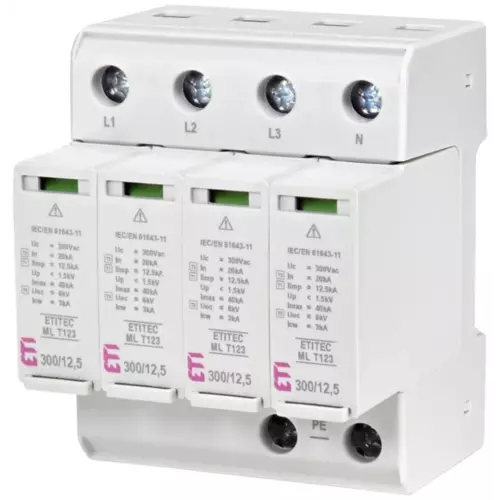 Ogranicznik przepięć ML T123 300/12,5 4+0 Typ T1,T2,T3 12,5kA | 002440667 1