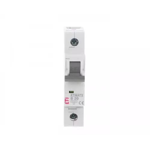 Wyłącznik nadprądowy 1P B 20A 6kA AC 6 | ETI-POLAM | 002111517 1