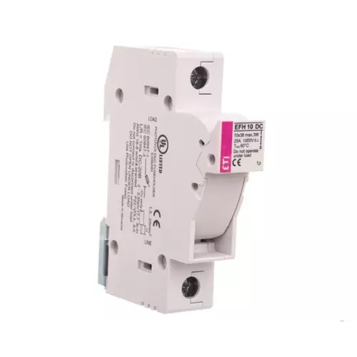 Podstawa bezpiecznikowa 1P 25A 10x38mm EFH 10 DC | ETI-POLAM | 002540201 1